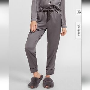 NWT Express Charcoal Satin Joggers SMALL